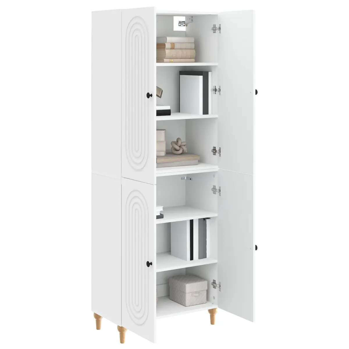Cabinet Set 2 pcs Living Room Engineered Wood Storage Furniture 66x34.5x90cm