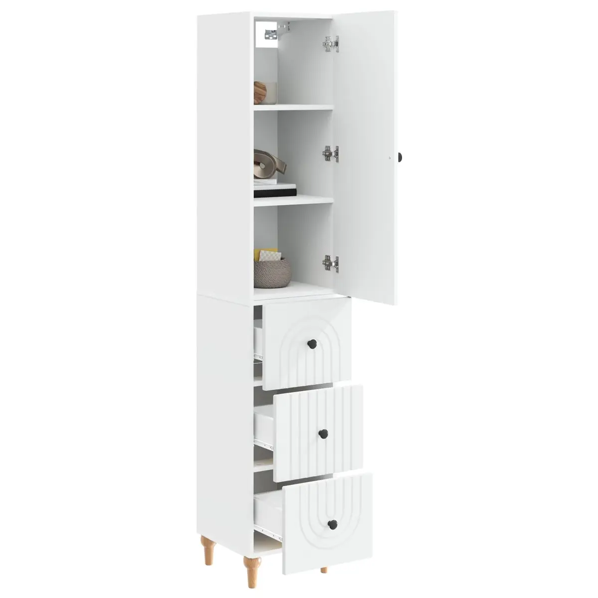 Cabinet Set 2 pcs Storage Furniture Indoor Outdoor Engineered Wood 33x34.5x90cm