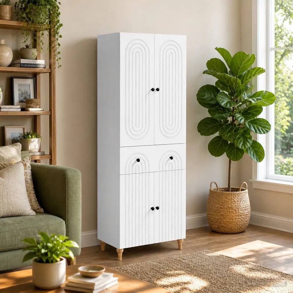 Cabinet Set for Home Storage 66 x 34.5 x 90 cm Engineered Wood Furniture