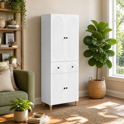 Specifications of 2-Piece Engineered Wood Cabinet Set
