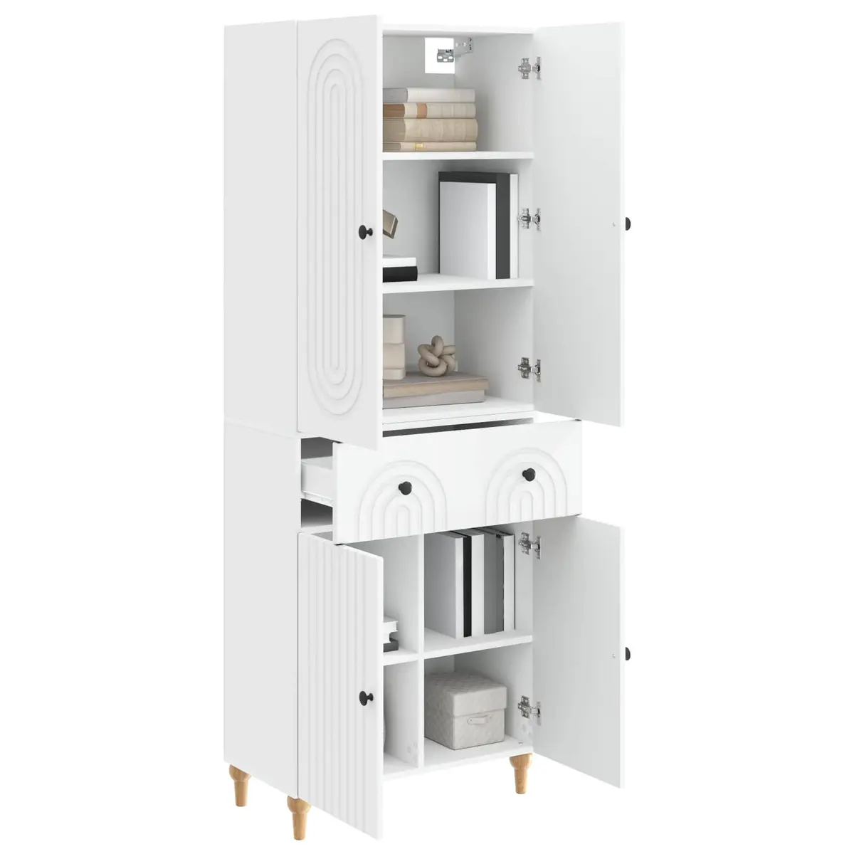 Cabinet Set for Home Storage 66 x 34.5 x 90 cm Engineered Wood Furniture