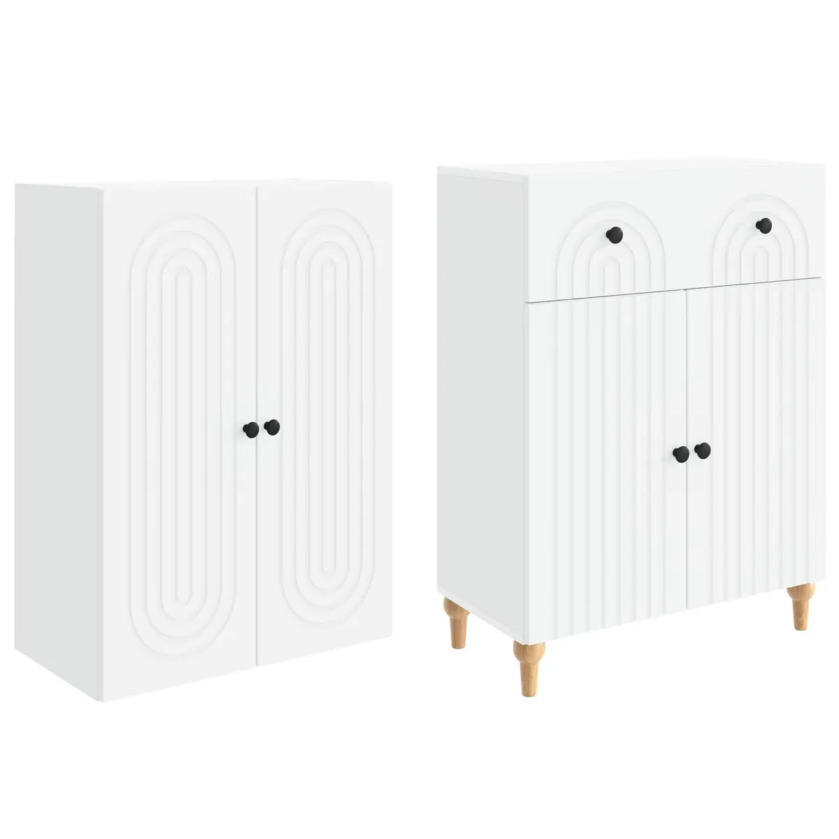 Cabinet Set for Home Storage 66 x 34.5 x 90 cm Engineered Wood Furniture