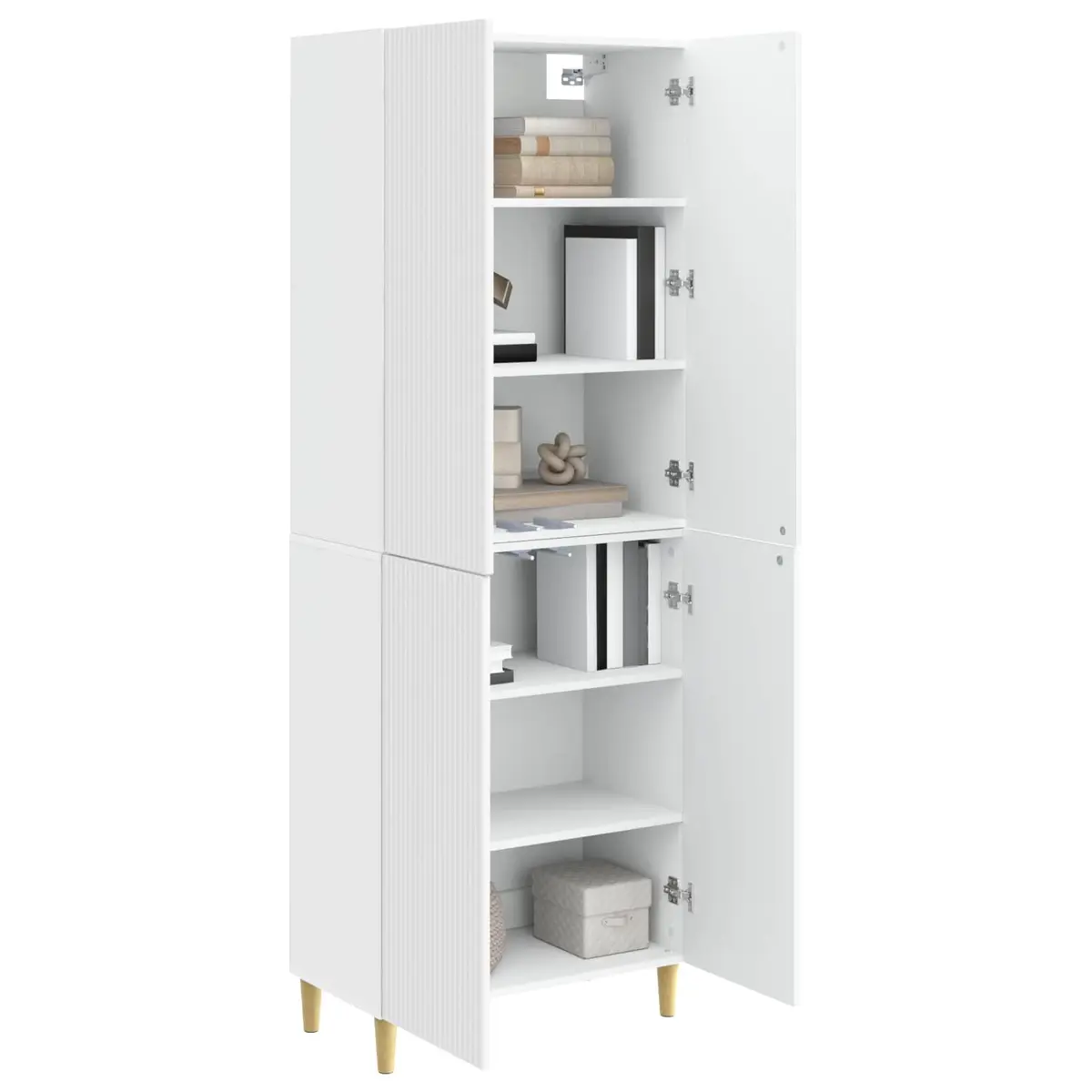Cabinet Set 2 Pieces Storage Furniture with Drawers Compartments Modern Home