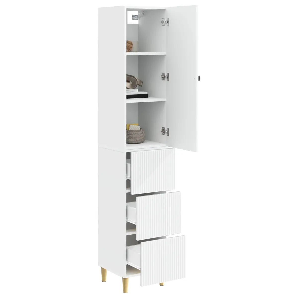Cabinet Set 2 pcs Indoor Outdoor Storage Furniture Engineered Wood 33 x 34.5 x 90 cm