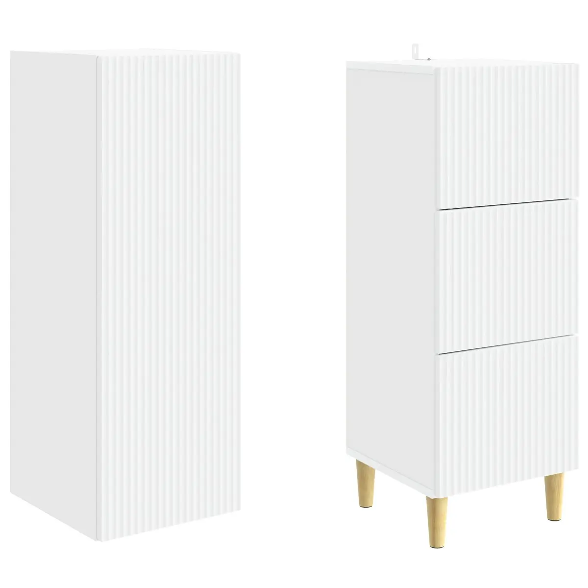 Cabinet Set 2 pcs Indoor Outdoor Storage Furniture Engineered Wood 33 x 34.5 x 90 cm