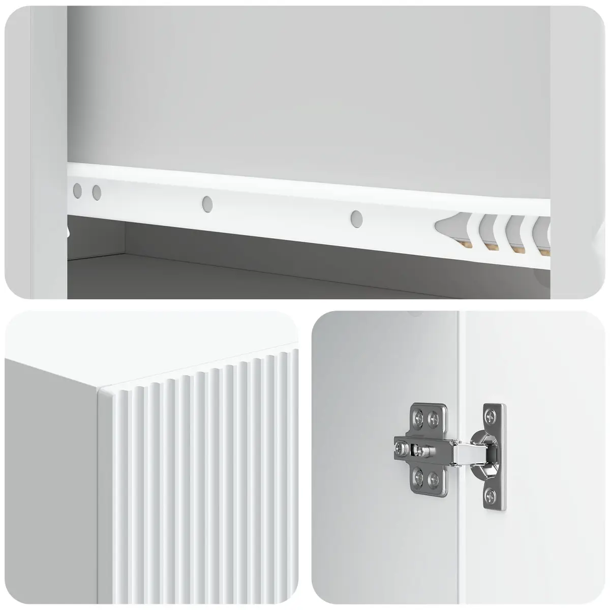 Cabinet Set 2 pcs White 66 x 34.5 x 90 cm Storage Furniture Shelves Drawers