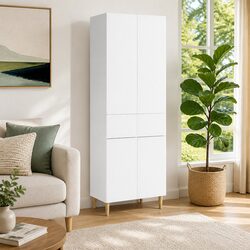 2-Piece Cabinet Set 66x34.5x90cm Living Room Storage Furniture Modular Design