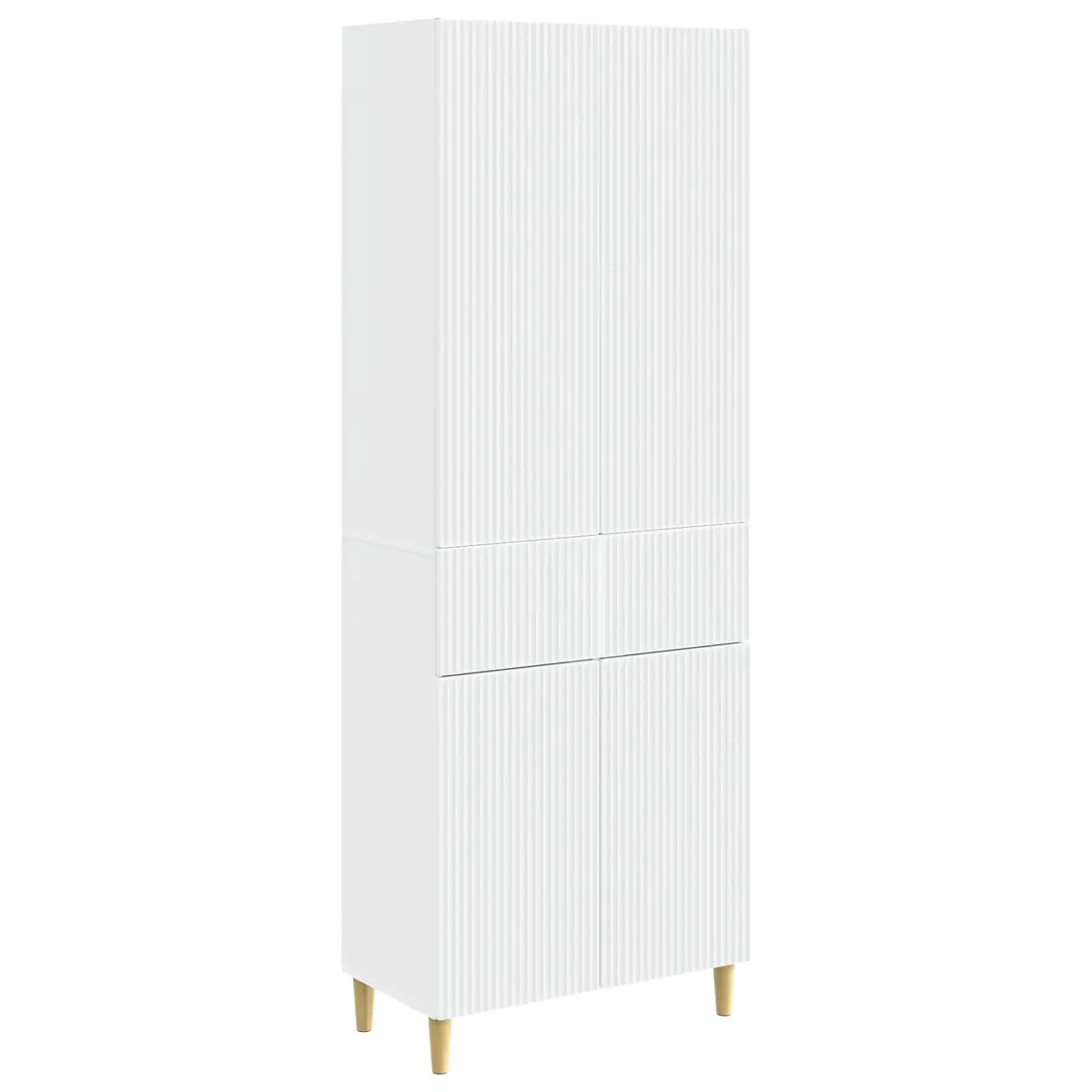 2-Piece Cabinet Set 66x34.5x90cm Living Room Storage Furniture Modular Design