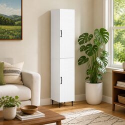 White Engineered Wood Cabinet Set – Dimensions 33 x 34.5 x 89.5 cm
