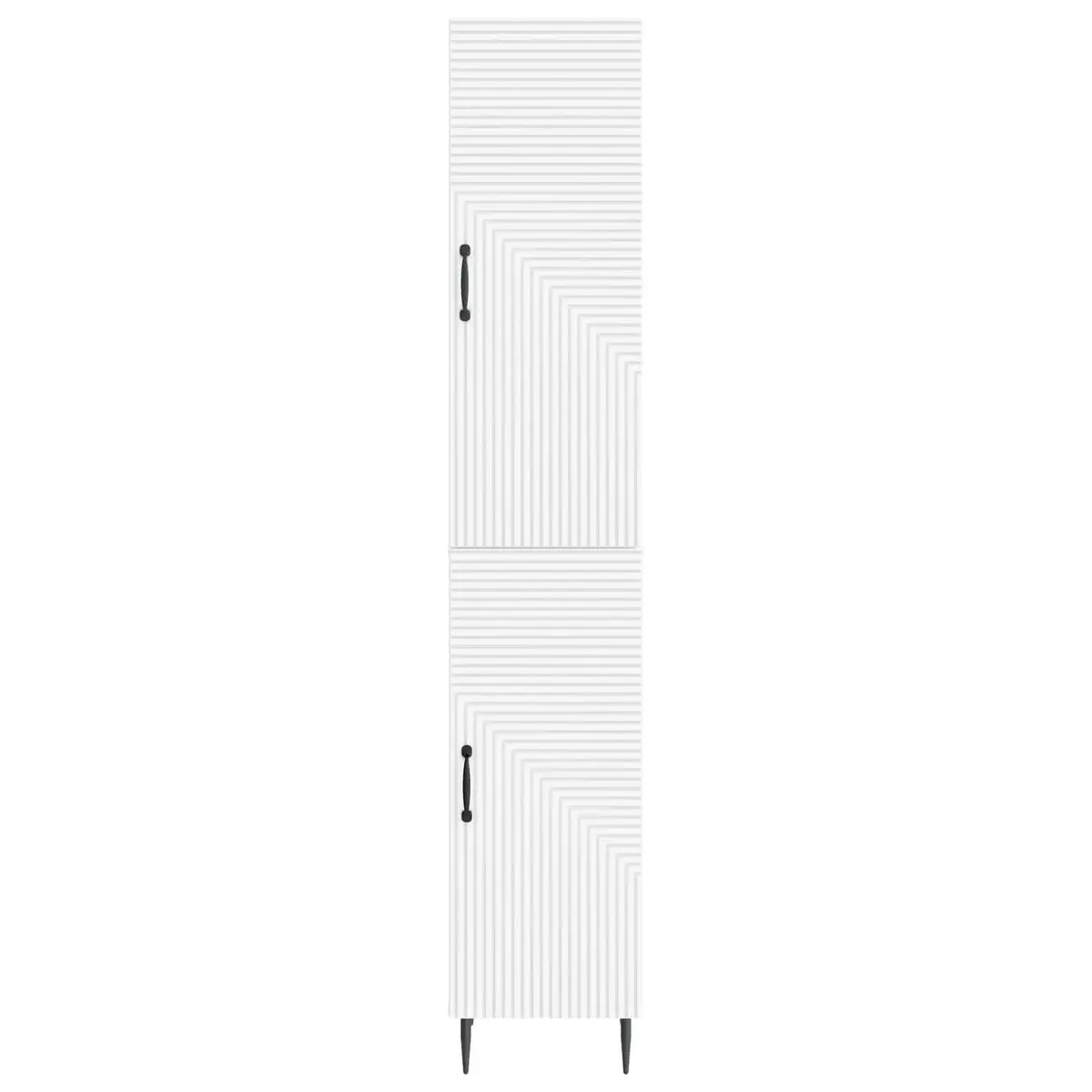 White Cabinet Set 2 Pieces Storage Furniture Living Room Bedroom 33 x 34.5 x 89.5 cm