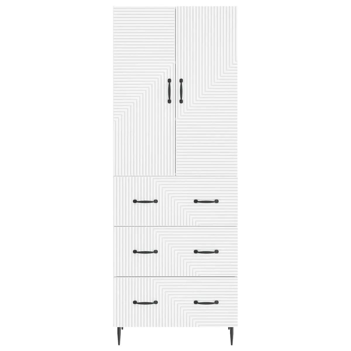 Storage Cabinet Set 2 pcs for Home 66 x 34.5 x 90 cm Adjustable Shelves