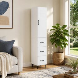 Dimensions and Specs of 2-Piece White Storage Cabinet Set