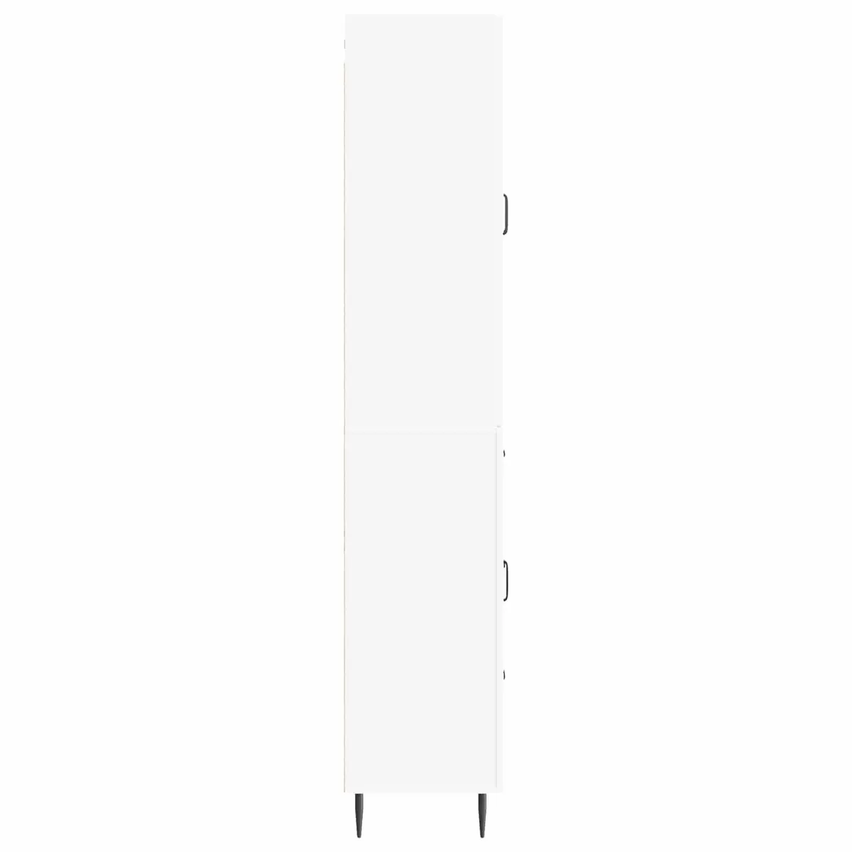 Cabinet Set 2 Pieces Indoor Outdoor White Modern Storage 66 x 34.5 x 89.5 cm