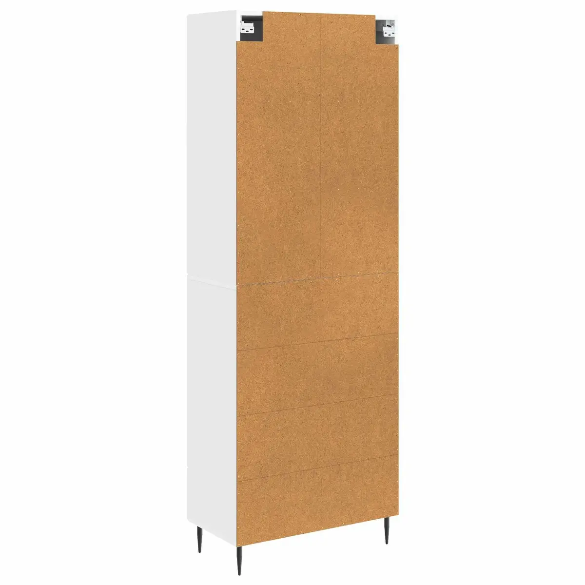 Cabinet Set 2 pcs White Storage Furniture Engineered Wood Lounge Study Organiser