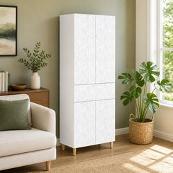 White Furniture Set 2 Pieces Indoor Outdoor Storage Modular Design Comfort