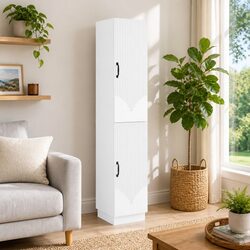 Specifications of Modern 2-Piece White Cabinet Set