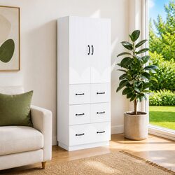 Specifications of 2-Piece Storage Cabinet Set in White
