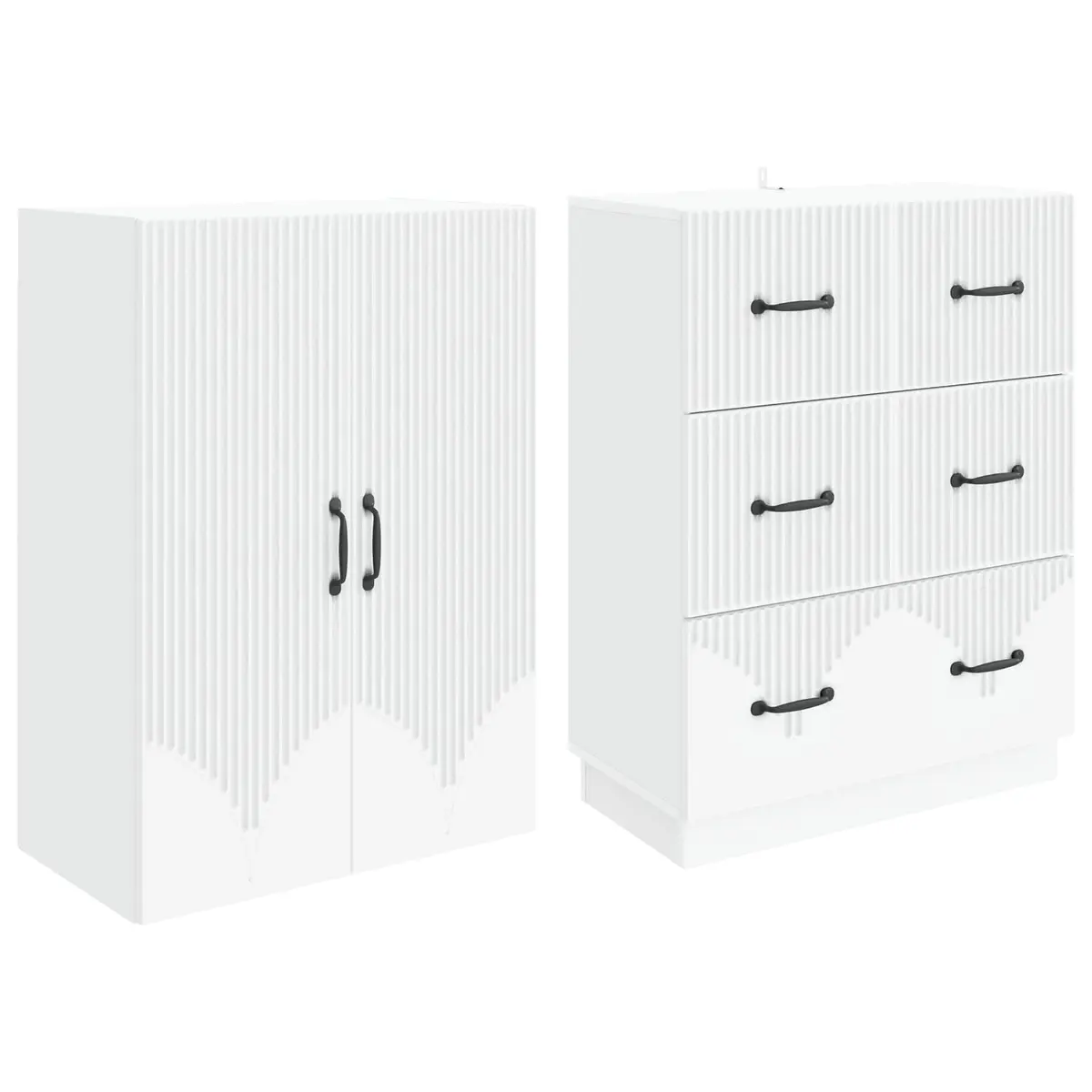 Storage Cabinet Set for Home Office Living Room Bedroom 66 x 34.5 x 87 cm