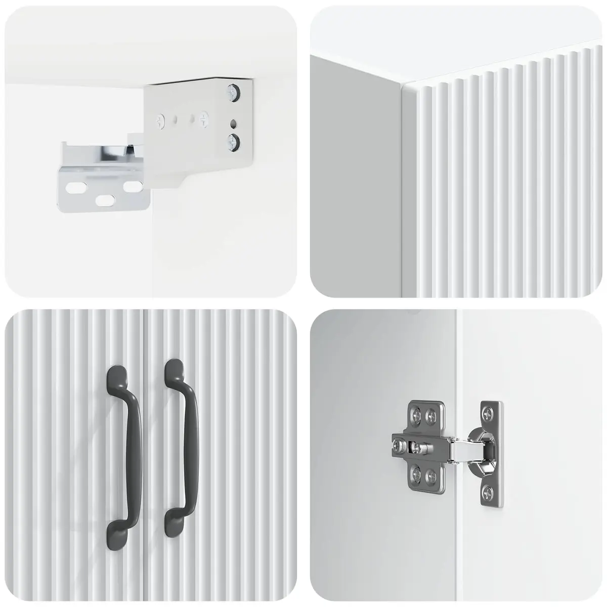 Storage Cabinet Set for Home Office Living Room Bedroom 66 x 34.5 x 87 cm