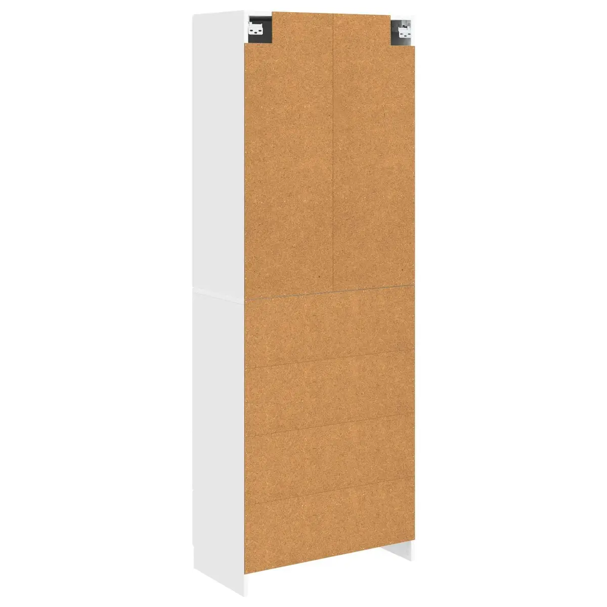 Cabinet Set 2 Pieces Living Room White Engineered Wood Furniture