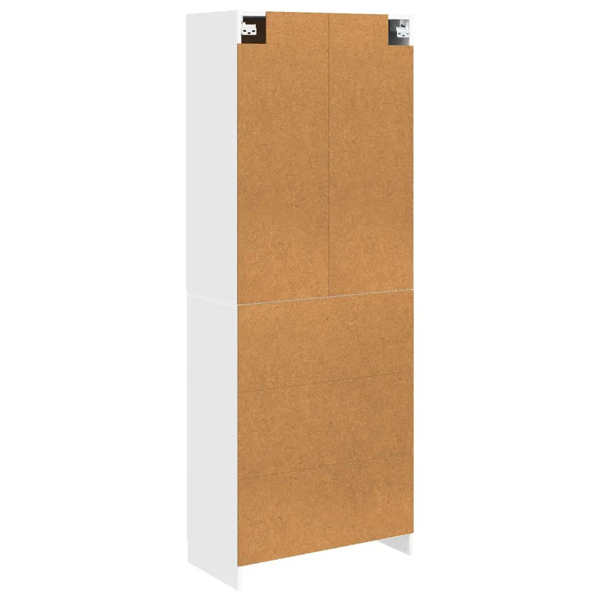 White Engineered Wood 2-Piece Cabinet Set