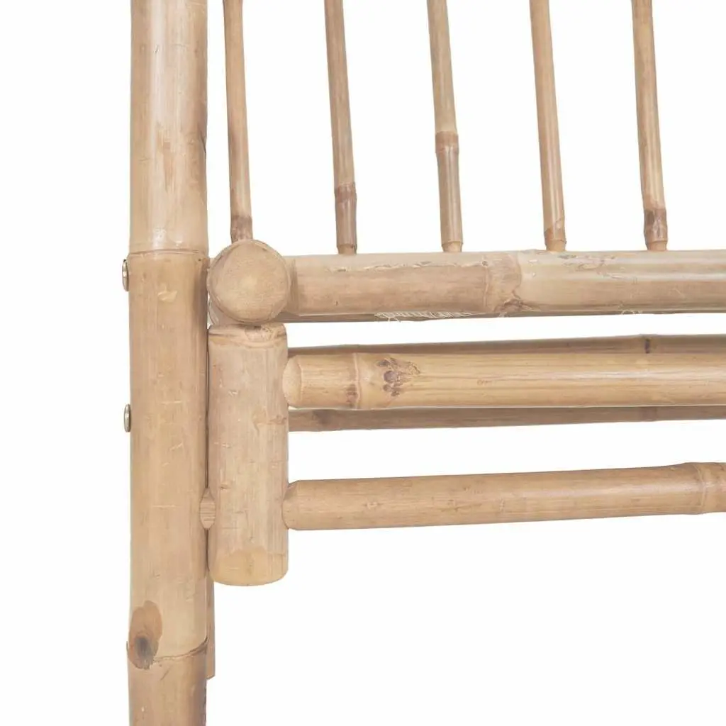 Garden Bench with Pergola Trellis Bamboo Outdoor Seating Brown 116cm