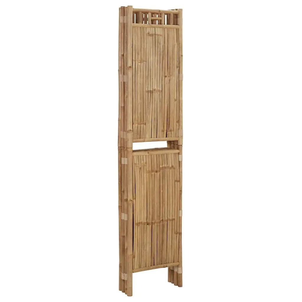 4-Panel Room Divider Bamboo Folding Privacy Screen Indoor Outdoor Partition