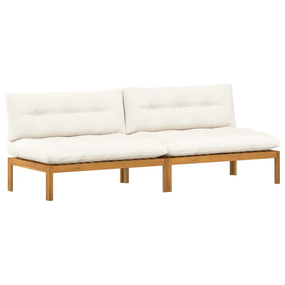 Acacia Wood Outdoor Sectional Sofa Unit