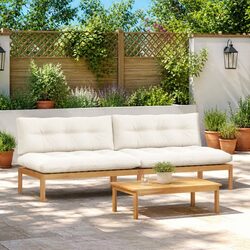 Middle Unit Outdoor Sectional Sofa - Acacia Wood Specifications