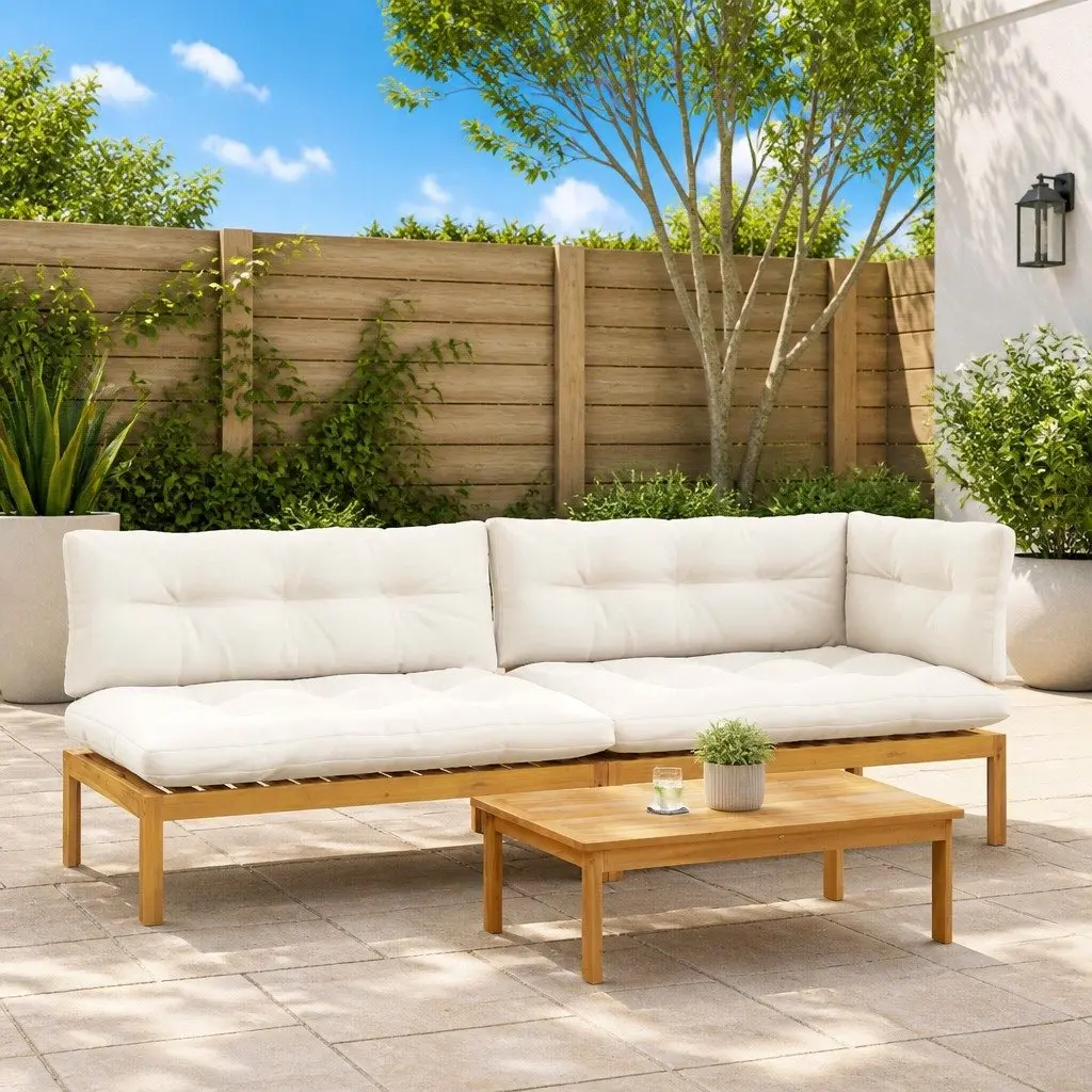 3 Piece Outdoor Sectional Sofa Set