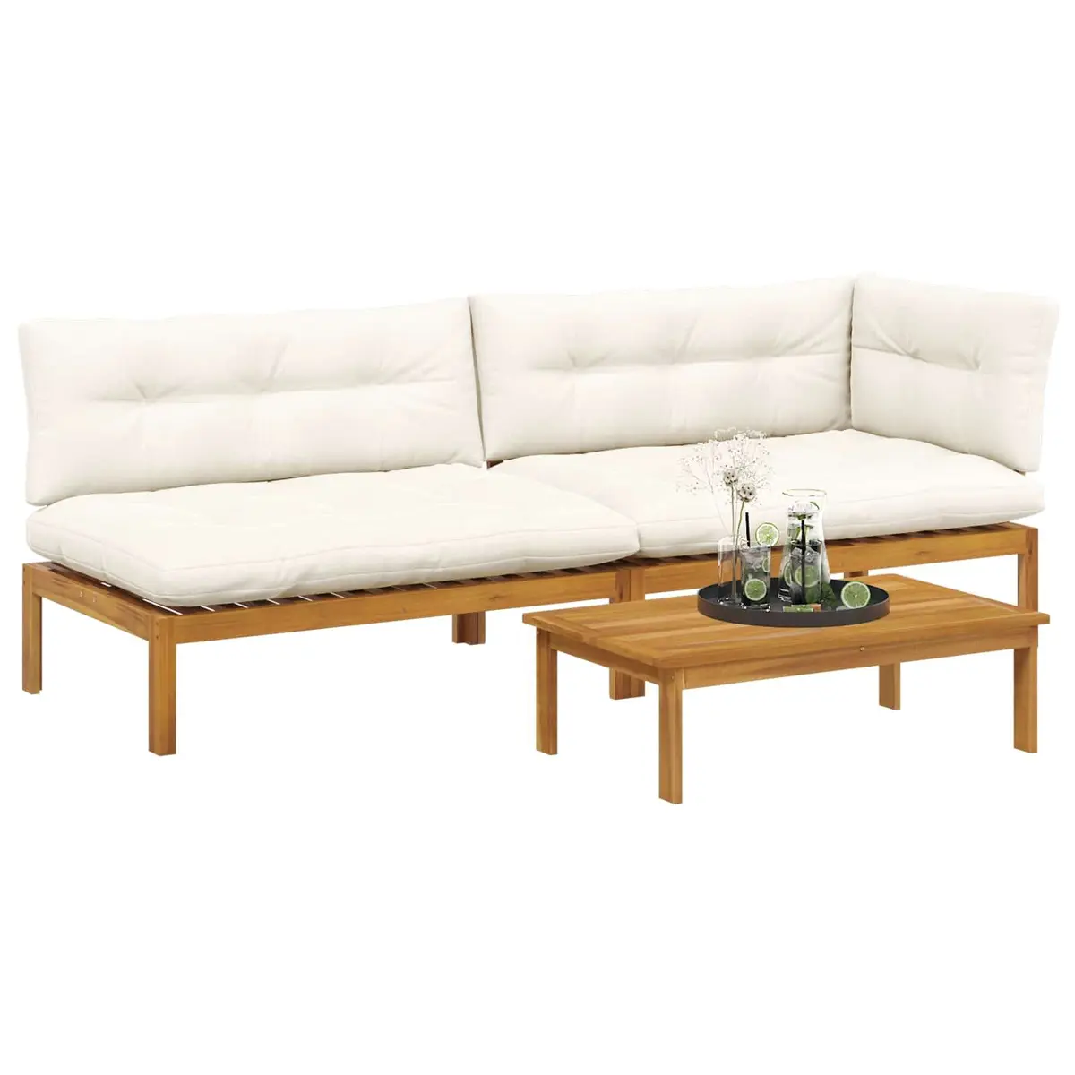 3 Piece Outdoor Sectional Sofa Set