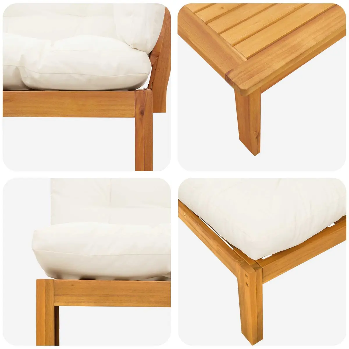 Outdoor Sectional Sofa Set 4 Piece Corner Lounge Garden Patio Seating
