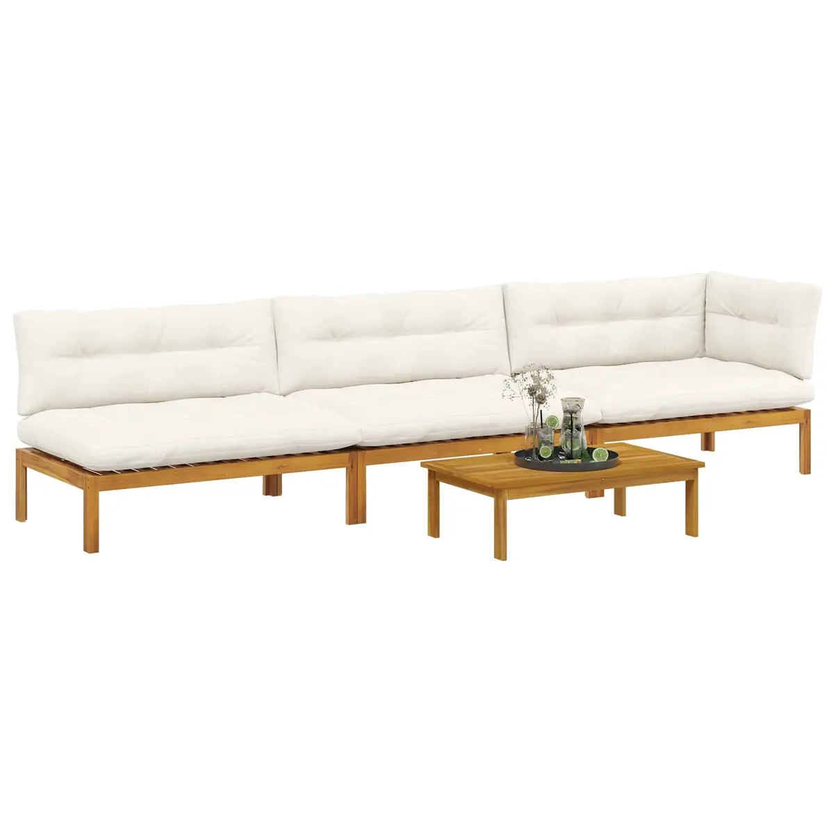 Outdoor Sectional Sofa Set 4 Piece Corner Lounge Garden Patio Seating