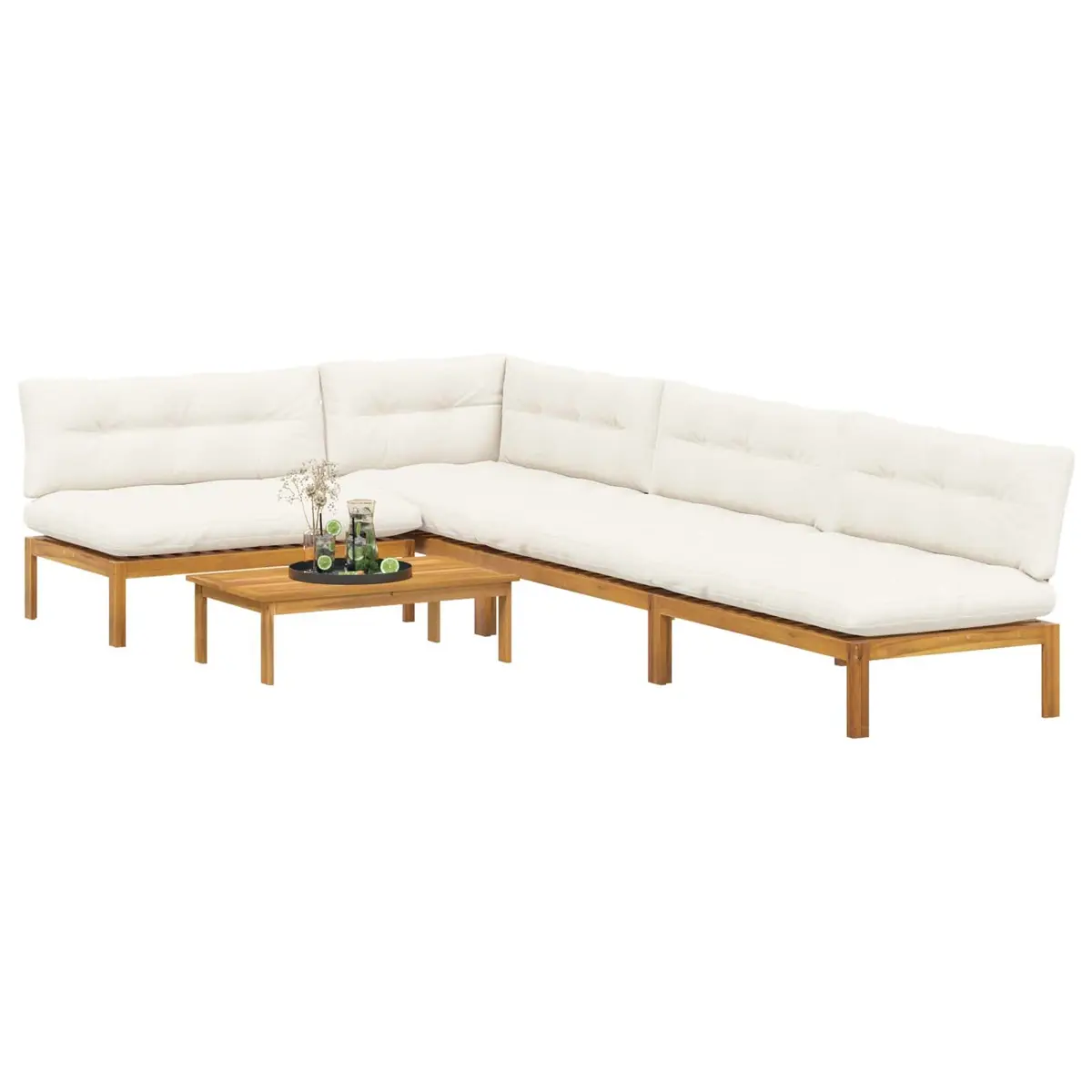 5-Piece Corner Lounge Garden Sofa Set