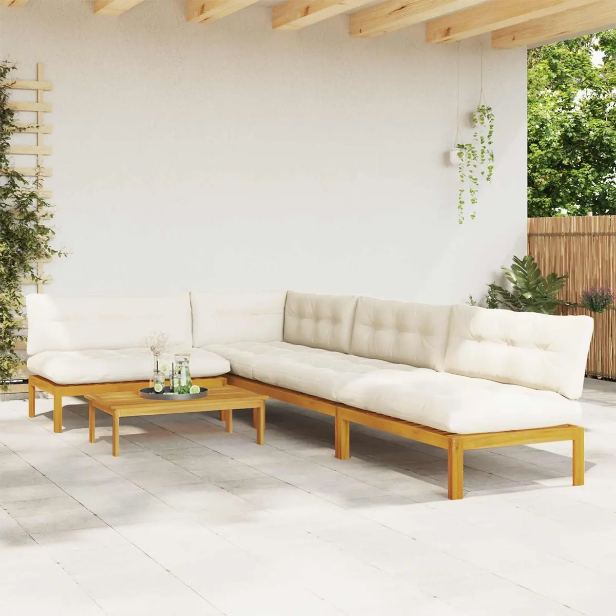 5-Piece Corner Lounge Garden Sofa Set