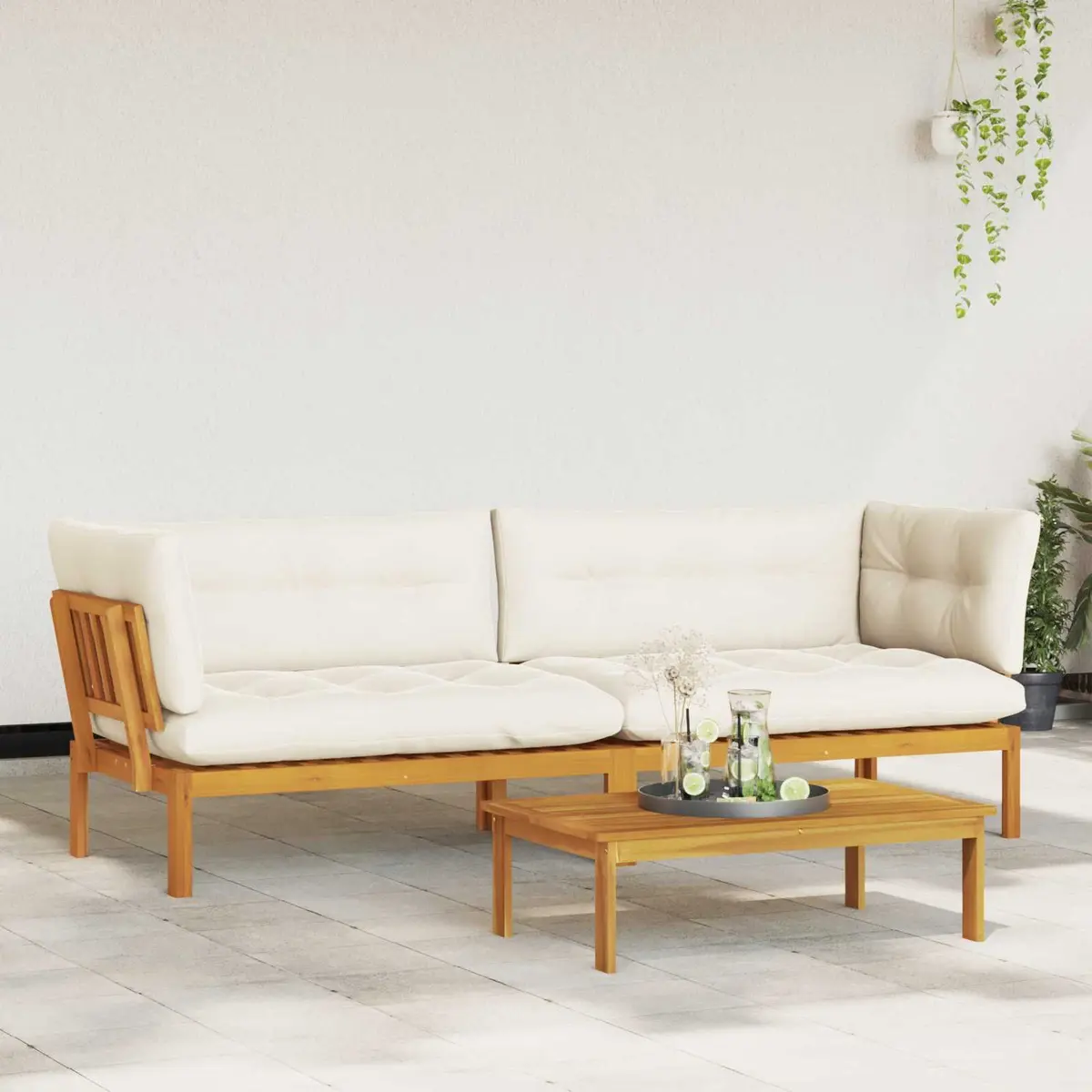 Outdoor Sectional Sofa Units 2 Piece Corner Lounge Garden Patio Seating with