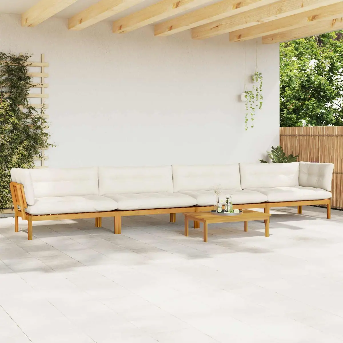 5 Piece Garden Pallet Sectional Sofa
