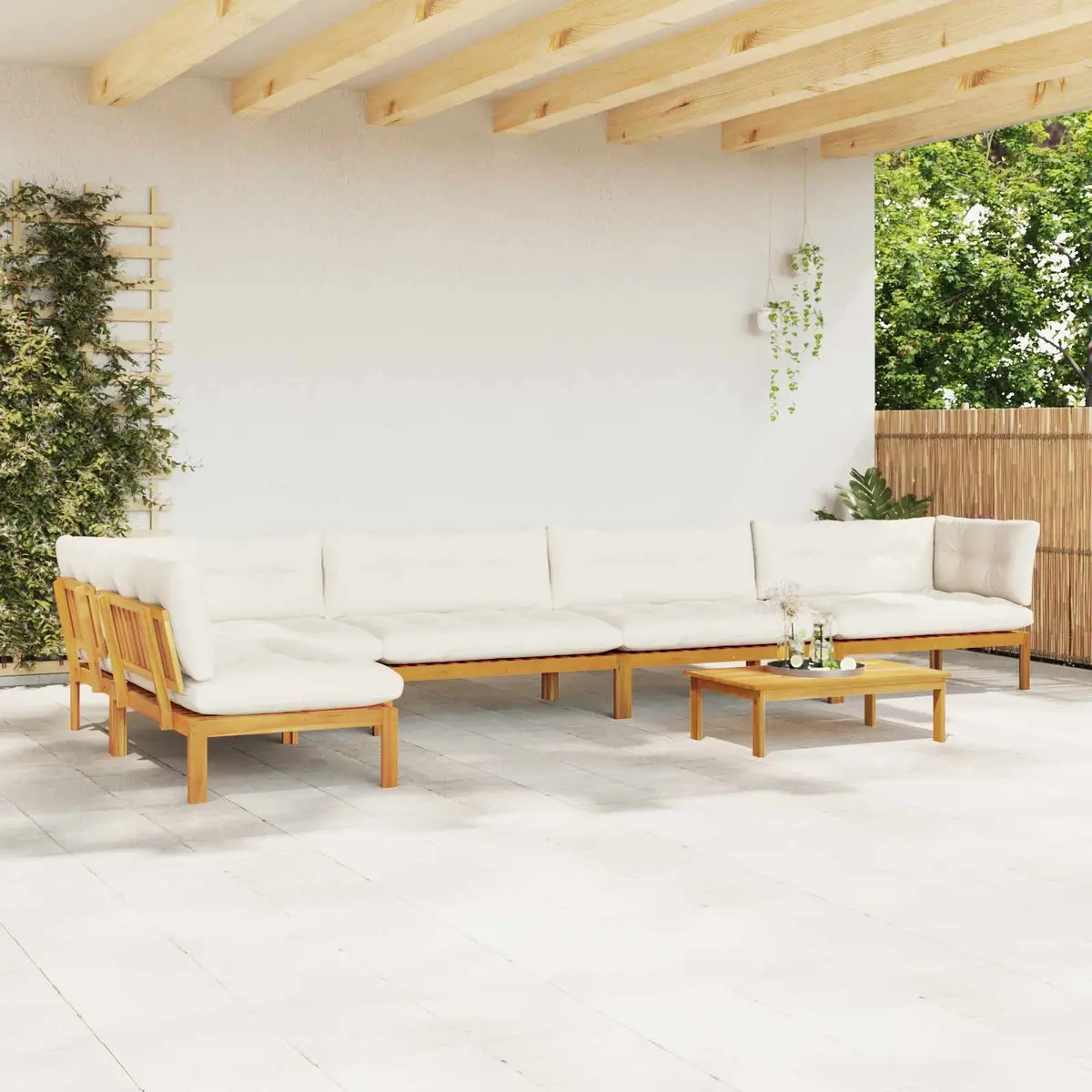 Outdoor Sectional Sofa Unit Garden Pallet Lounge Corner Seating Set 6 Piece