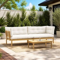 2-Piece Corner Sectional Sofa and Low Table Set