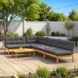 5-Piece Outdoor Sofa Set - Corner Design with Table