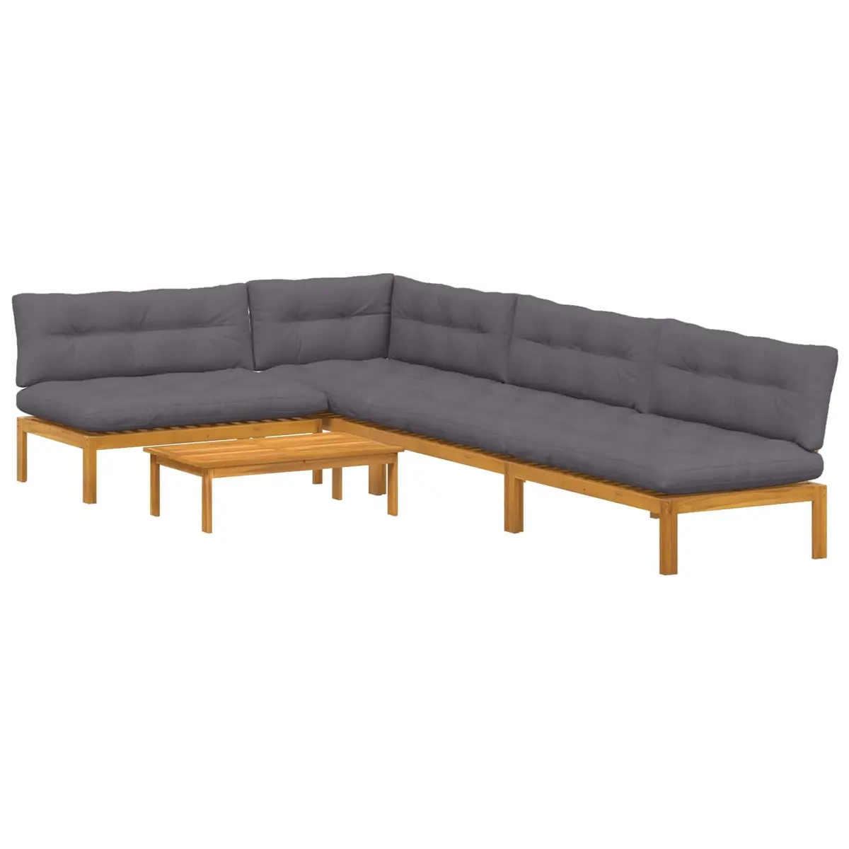 Outdoor Sectional Sofa 5 Piece Pallet Garden Furniture Corner Lounge Seating Set