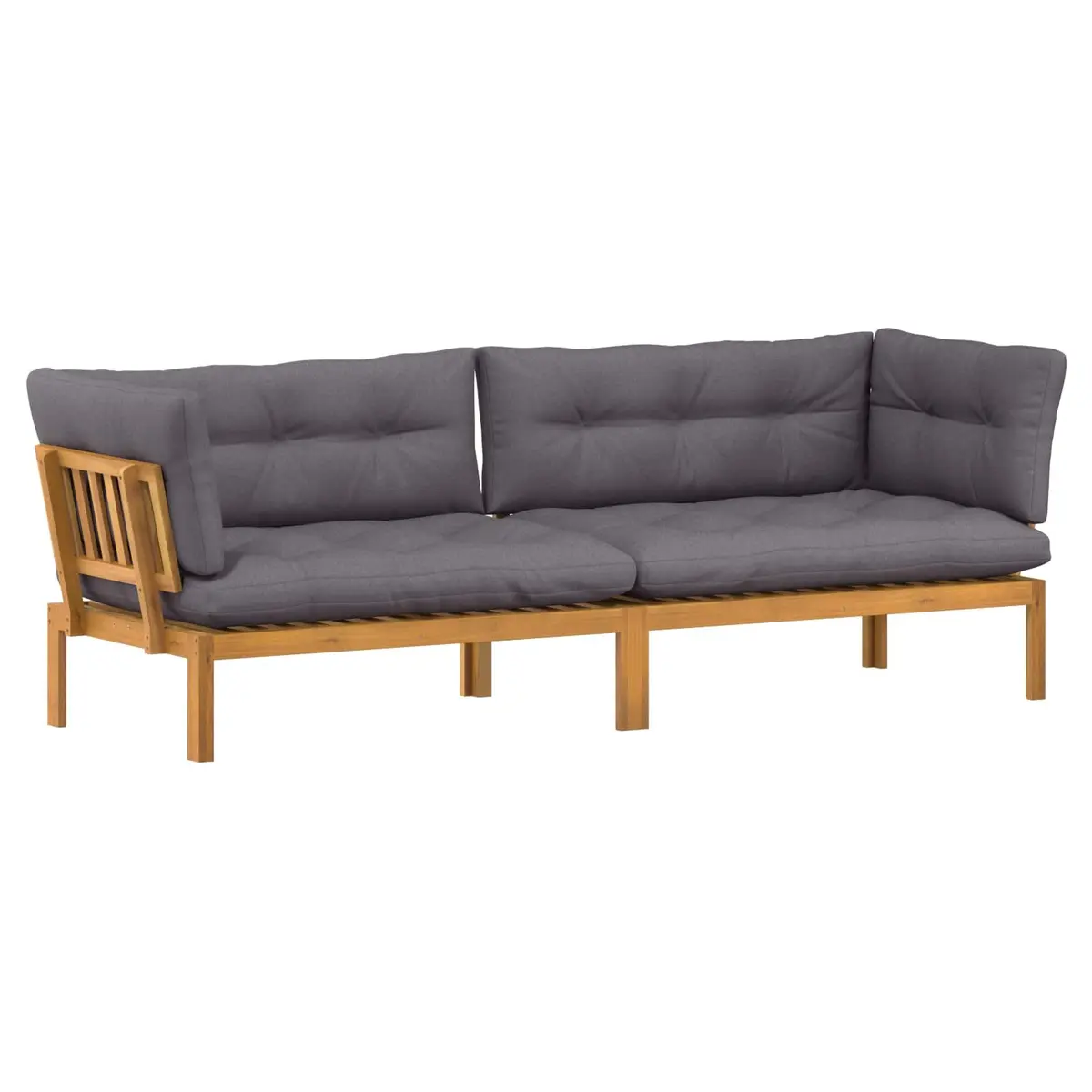 Outdoor Sectional Sofa Corner Lounge Set with Low Table Garden Patio Seating