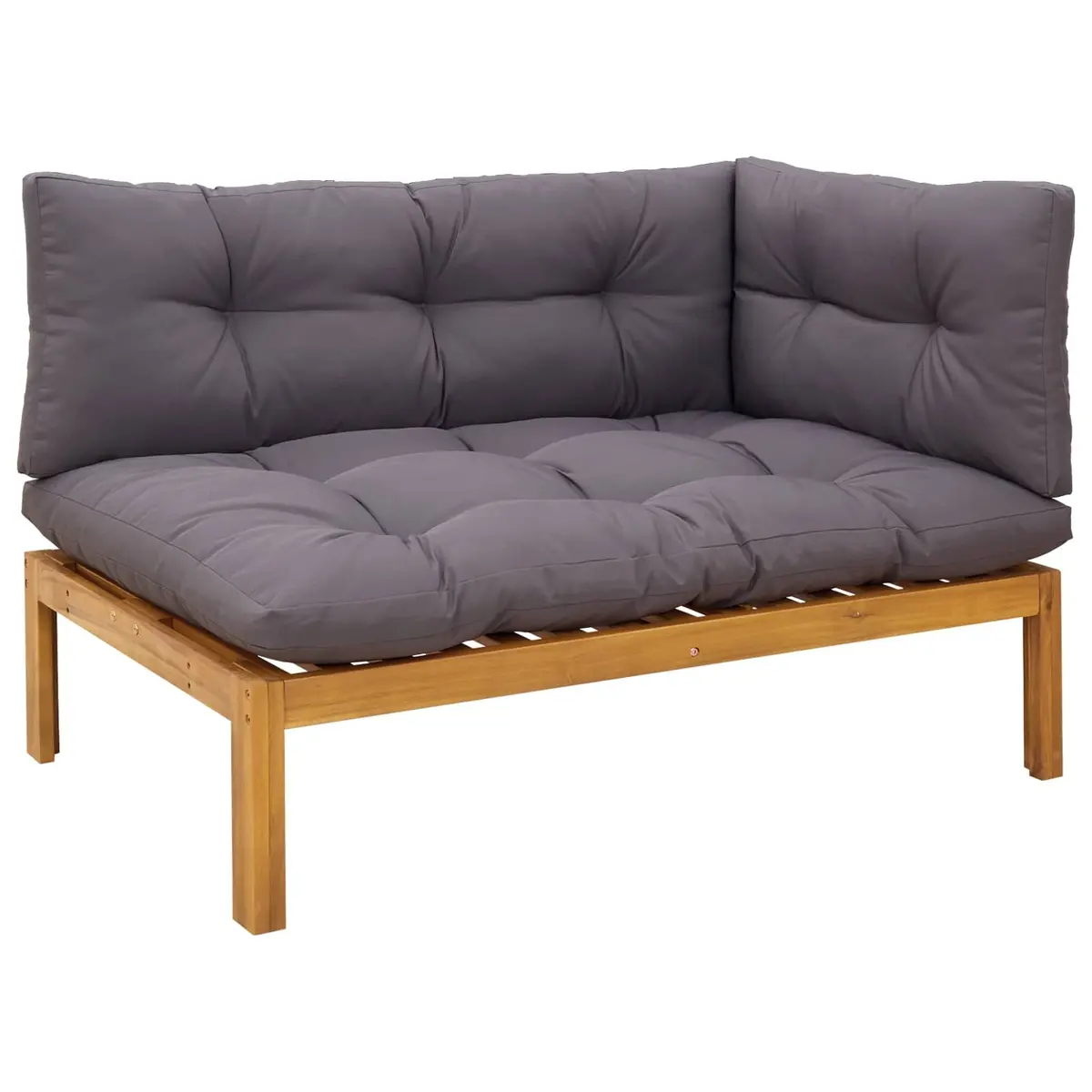 Outdoor Sectional Sofa Corner Lounge Set with Low Table Garden Patio Seating