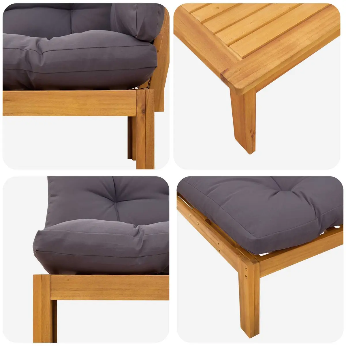 4 Piece Outdoor Sectional Sofa Set