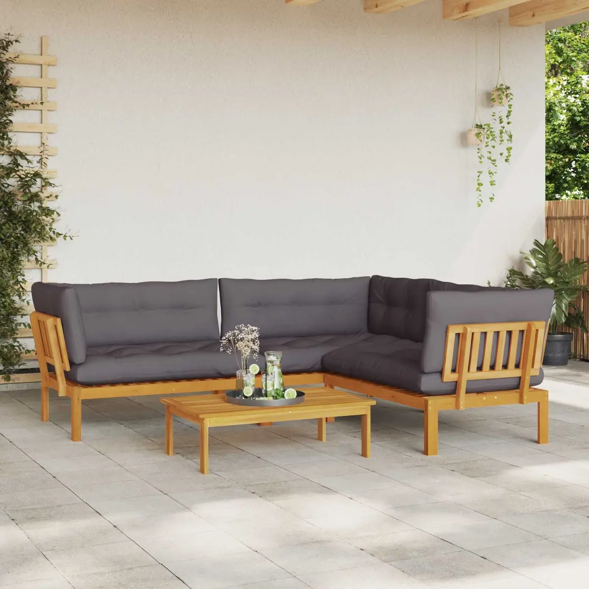 4 Piece Outdoor Sectional Sofa Set