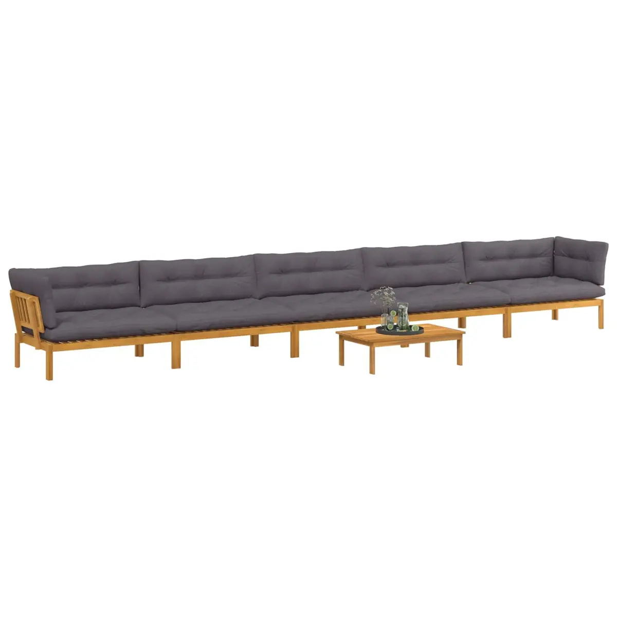 6 Piece Garden Pallet Sofa Set Corner Lounge Outdoor Sectional Seating With