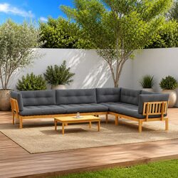 Specifications of 5-Piece Garden Pallet Sofa Set