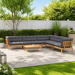 6-Piece Outdoor Sofa Set with Dimensions and Specifications