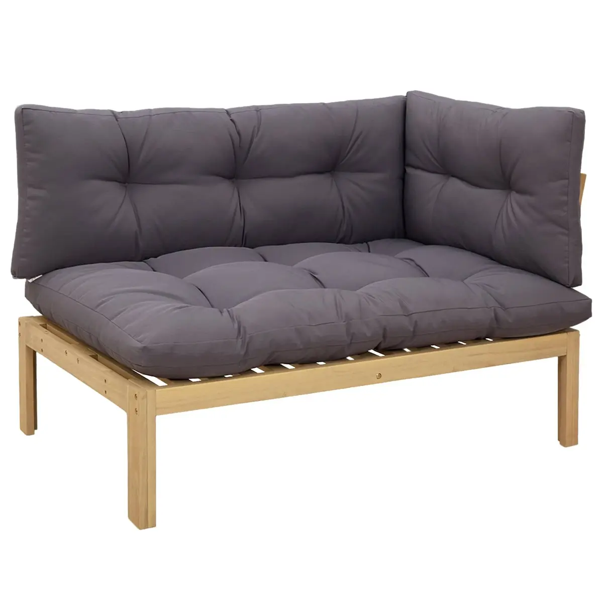 Garden Pallet Sectional Sofa Set Outdoor Furniture 2 Piece Corner Lounge