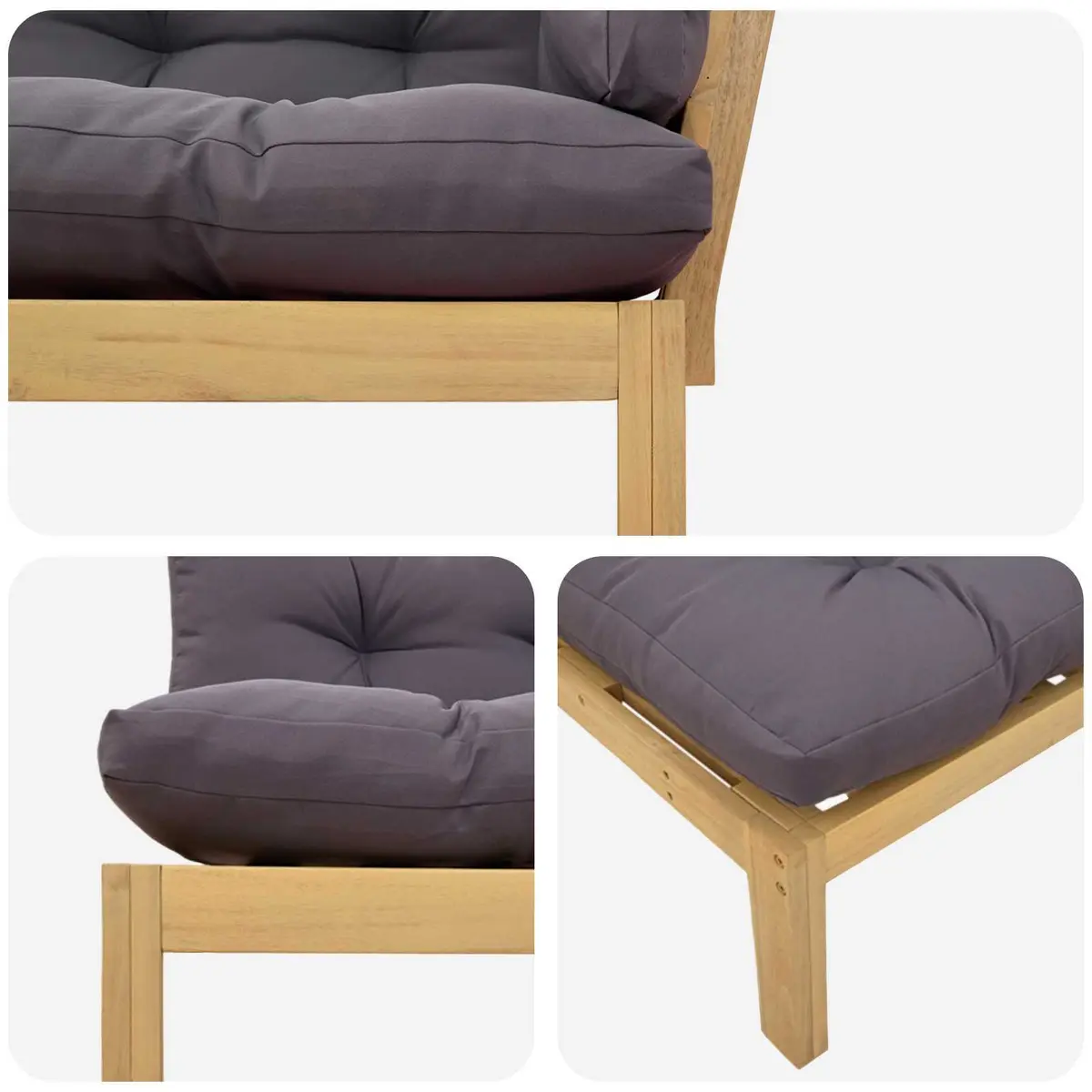 Garden Pallet Sectional Sofa Set Outdoor Furniture 2 Piece Corner Lounge